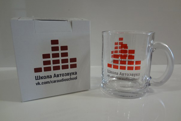 Кружка прозрачная с лого
