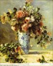942. Roses and Jasmine in a Delft Vase