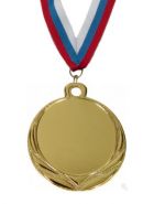 Медаль без шильда наградная с лентой 32 мм