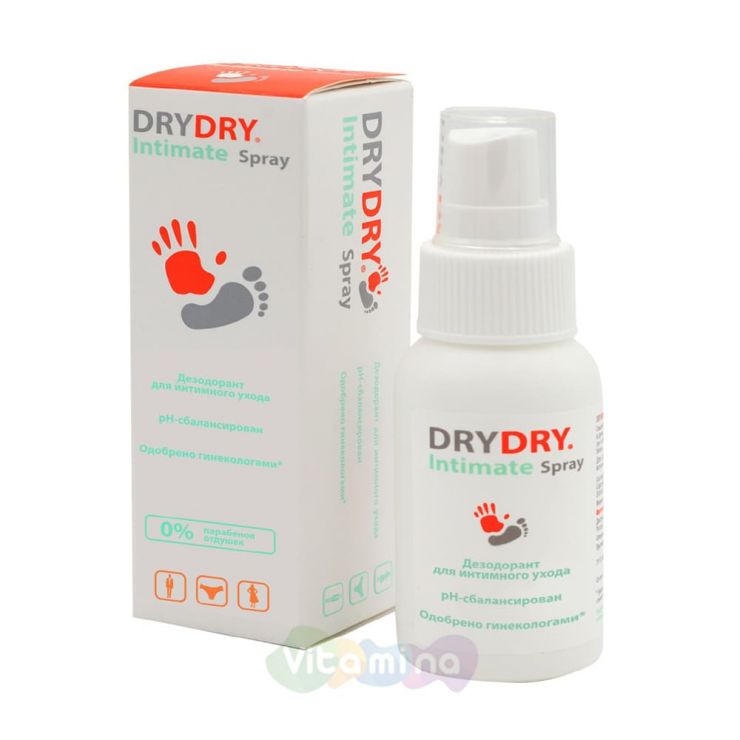 DRY DRY Intimate Spray Спрей дезодорант для интимного ухода, 50 мл