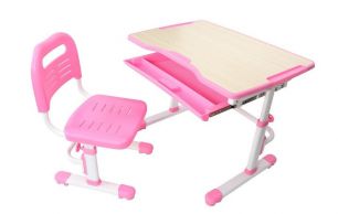 Комплект парта + стул трансформеры Vivo Pink