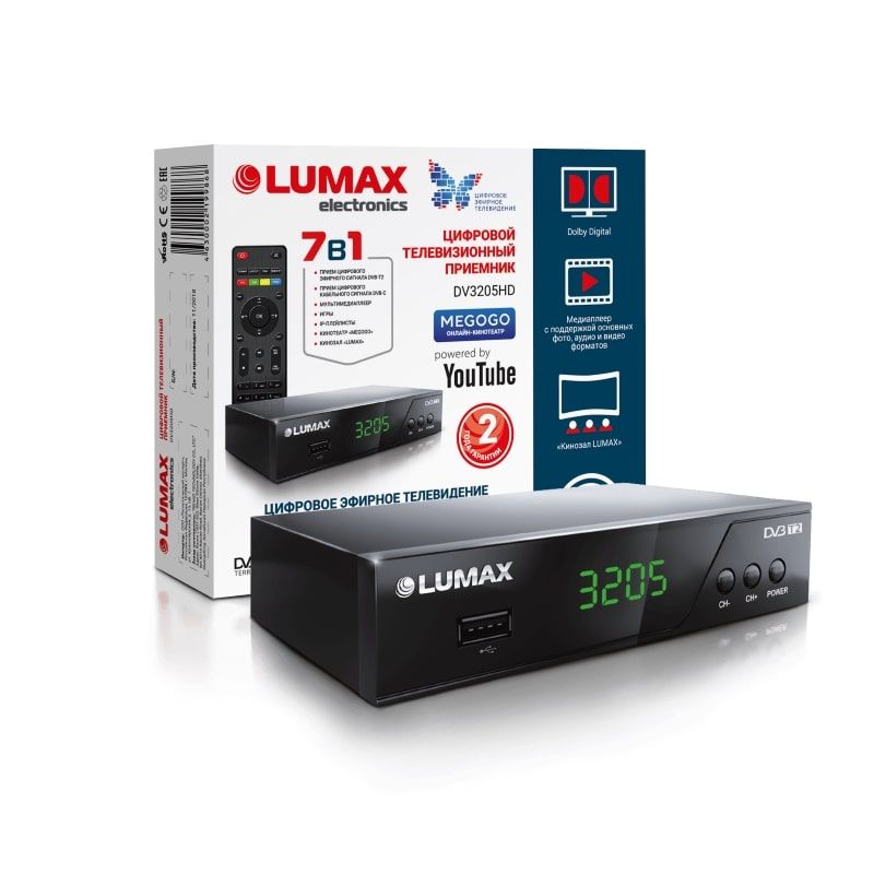 DVB-T2 ресивер LUMAX DV-3205HD