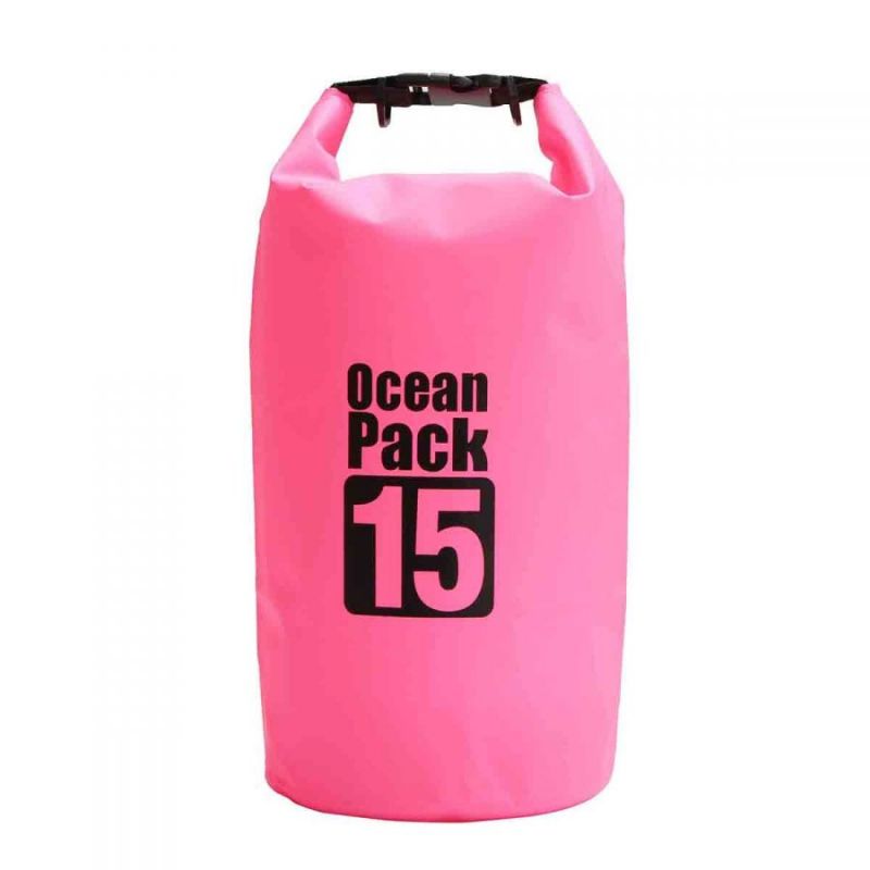 Водонепроницаемая Сумка-Мешок Ocean Pack, 15 L, Цвет Розовый