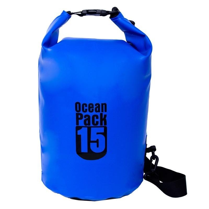Водонепроницаемая Сумка-Мешок Ocean Pack, 15 L, Цвет Синий