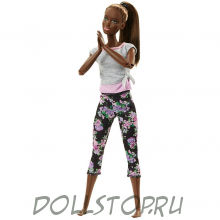 Игровая Барби Безграничные движения Брюнетка с хвостиком - Barbie Made to Move Doll – Original with Brunette Ponytail