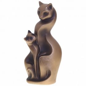 Фигурка декоративная Кошка с котенком, L8,5 W5,5 H18см (арт. 242689)