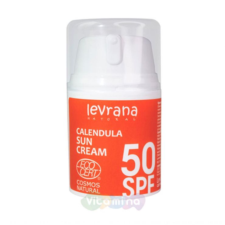 Levrana Солнцезащитный крем для лица и тела Календула SPF 50, 50 мл.