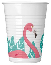 Стаканы пластиковый Розовый Фламинго
