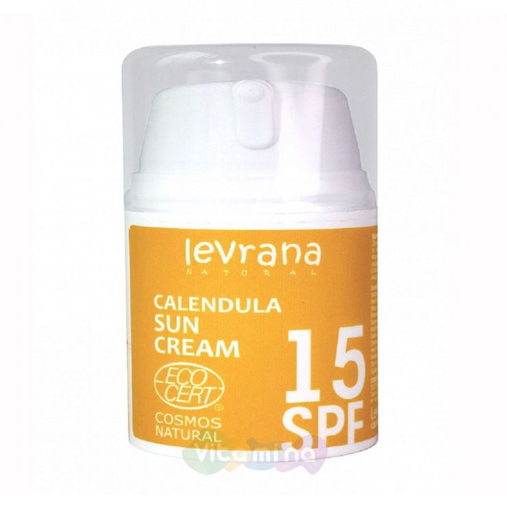 Levrana Солнцезащитный матирующий крем для лица "Календула" SPF 15, 50 мл