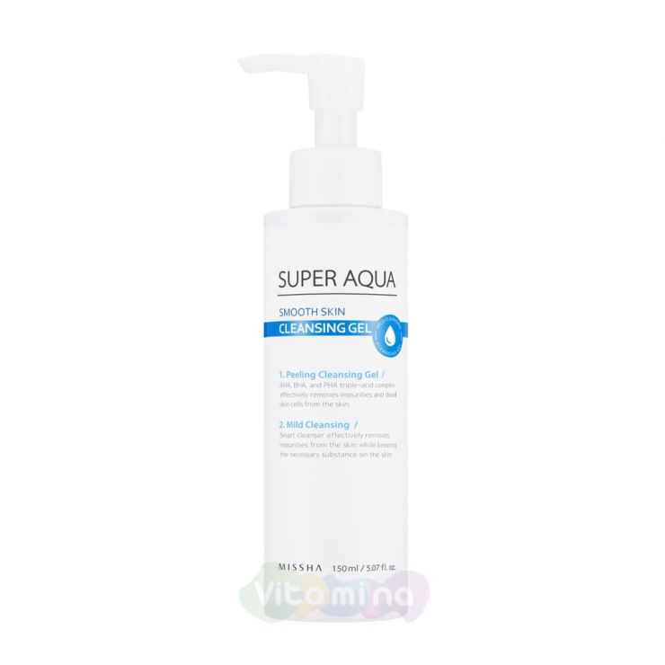 Missha Очищающий гель для умывания с кислотами Super Aqua Skin Smooth Cleansing Gel, 150 мл