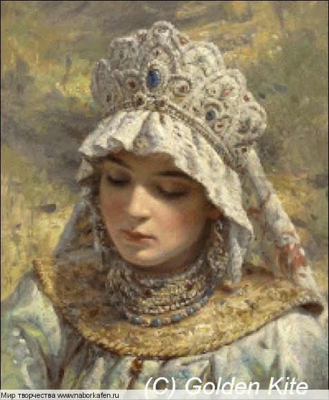 1909. Russian Beauty in a Head-dress (small)