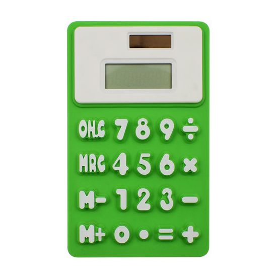 Силиконовый Гибкий 8-Разрядный Калькулятор На Магните №256, Цвет Зеленый
