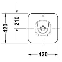 чертеж раковины Duravit Bacino 033342