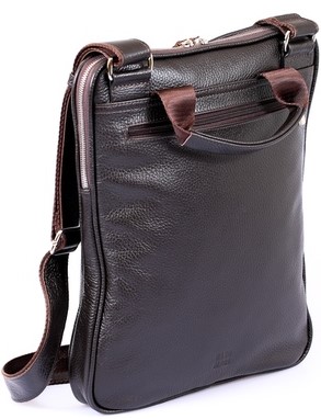 Кожаная мужская сумка-планшет Fabrizio Maurizio, коричневая