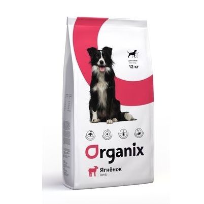 Корм сухой Organix для взрослых собак с ягненком для чувствительного пищеварения 18кг