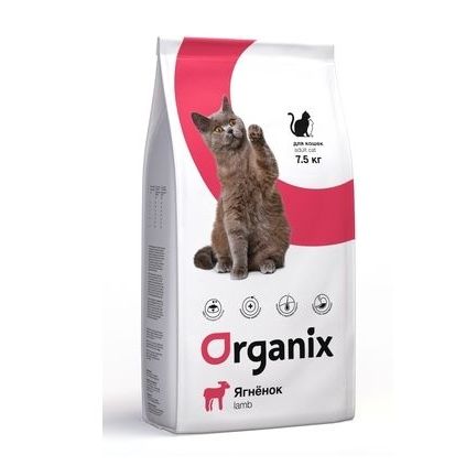 Корм сухой Organix гипоаллергенный для кошек с ягненком 18кг.