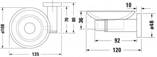 Duravit D-Code 9917 Мыльница схема 1