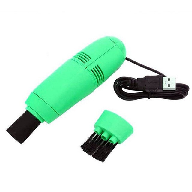 Мини Пылесос Для Клавиатуры От USB, Цвет Зеленый