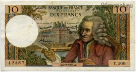 Франция 10 франков 1964
