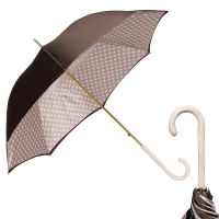 Зонт-трость Pasotti Marrone Pois Ivory Original