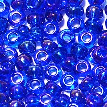 Бисер чешский 61300 синий прозрачный радужный Preciosa 1 сорт
