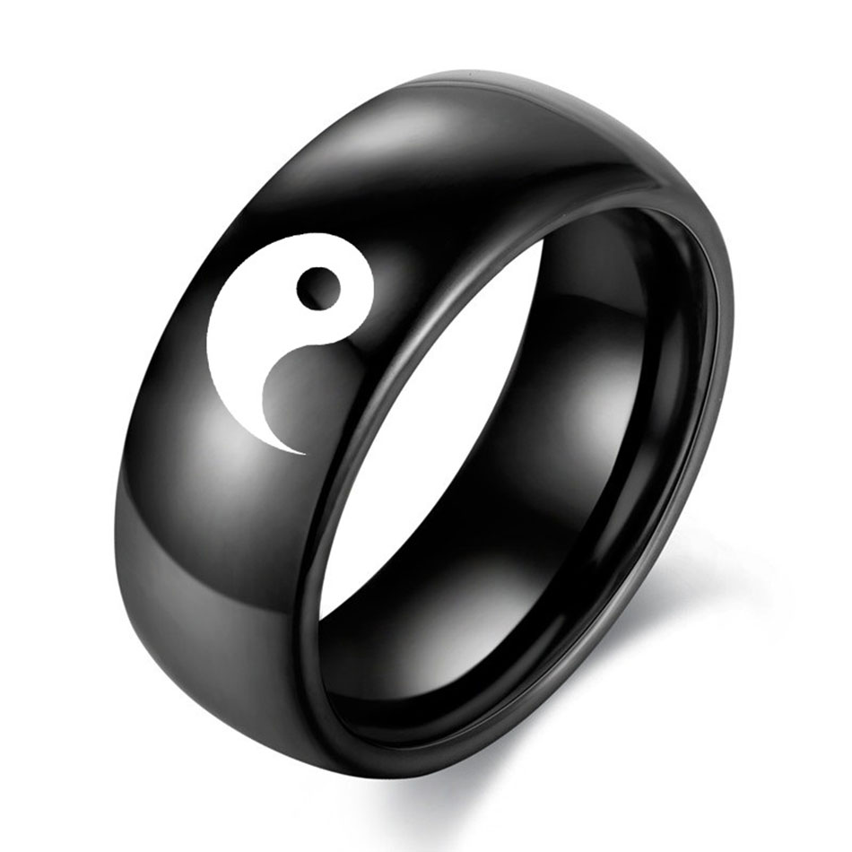 Черное кольцо Инь Ян