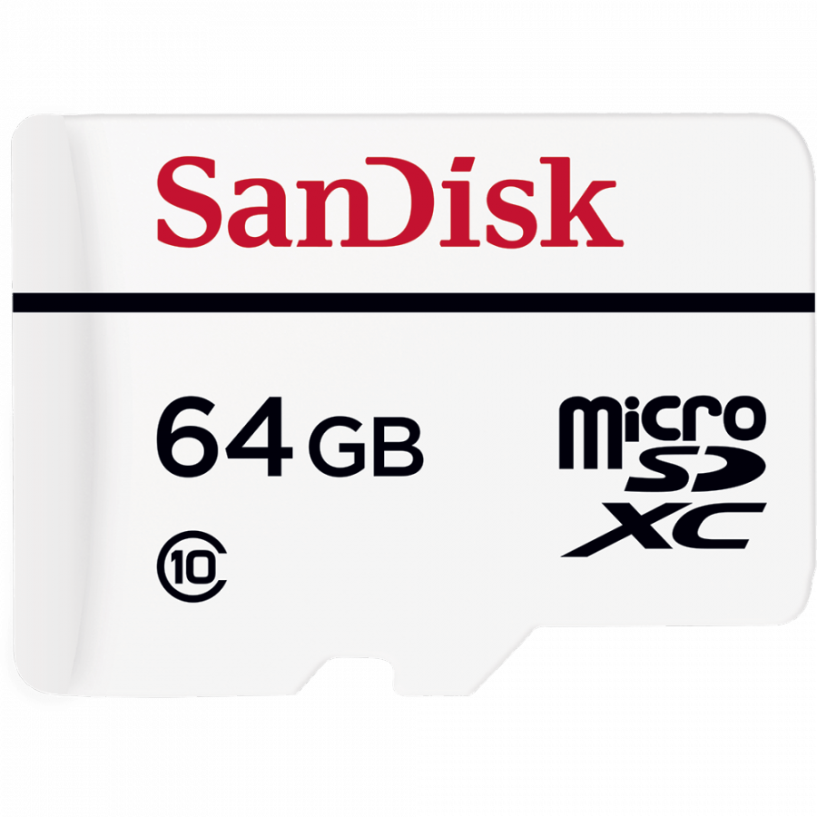Карта памяти SanDisk High Endurance Video Monitoring microSD UHS-I  Class 10 64 GB + SD адаптер