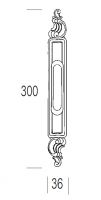 Ручка Salice Paolo Masquat 4256-s для раздвижных дверей. схема