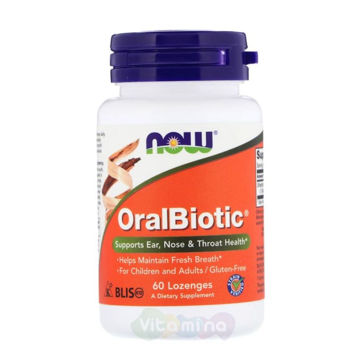 Now Foods OralBiotic Оралбиотик, 60 пастилок