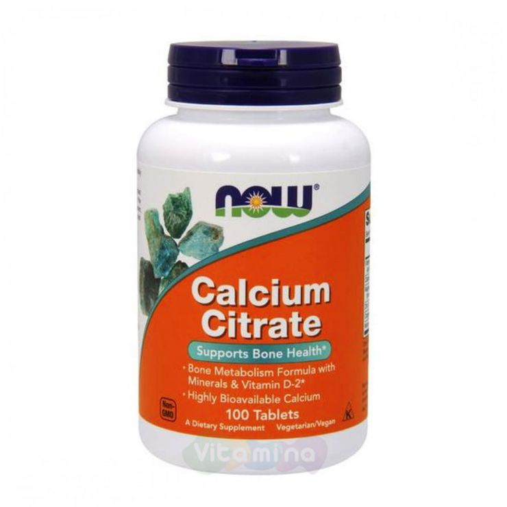 Now Foods Цитрат кальция Calcium Citrate, 100 таблеток