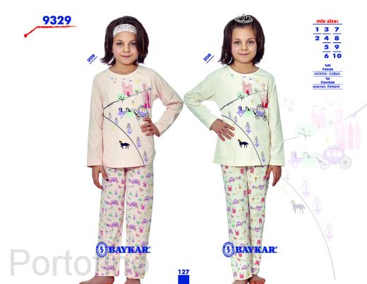 9329 Пижама для девочки Baykar