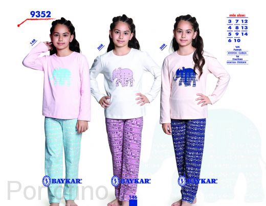 9352 Пижама для девочки Baykar