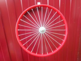 Колесо для детского велосипеда 20 дюймов переднее красное