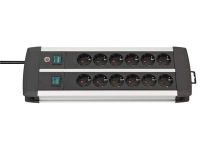 Удлинитель Brennenstuhl Premium-Duo-ALU-Line сдвоенный 12 розеток, 3 метра, кабель H05VV-F 3G1,5 (1391000912)
