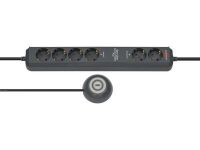 Удлинитель Brennenstuhl Eco-Line Comfort Switch Plus с выносной кнопкой EL CSP 24; розетки 4 отключаемые + 2 постоянные; 1,5 м. кабель H05VV-F 3G1.5; черный (1159560516)