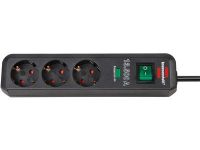 Сетевой фильтр Brennenstuhl Eco-Line 13500 А, 3 розетки, 1,5 метра, антрацит, кабель H05VV-F 3G1,5 (1158810315)