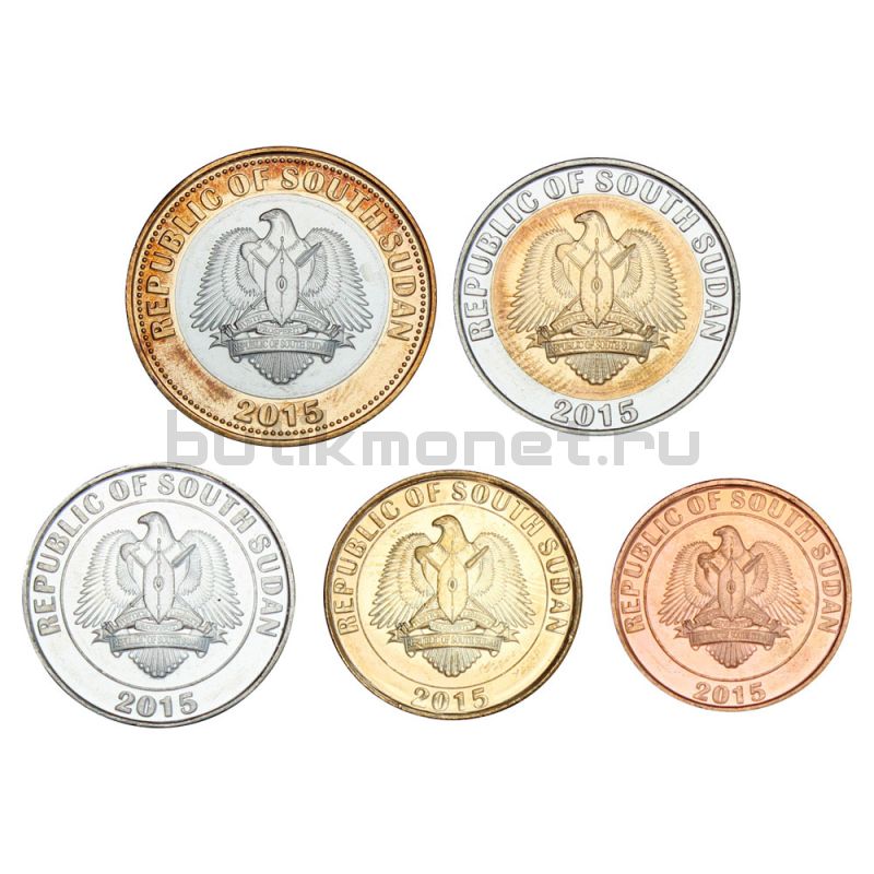 Набор монет 2015 Южный Судан (5 штук)