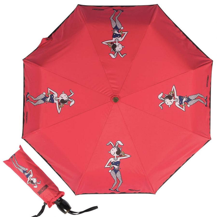 Зонт складной Moschino 8104-OCC Olivia Playboy Red