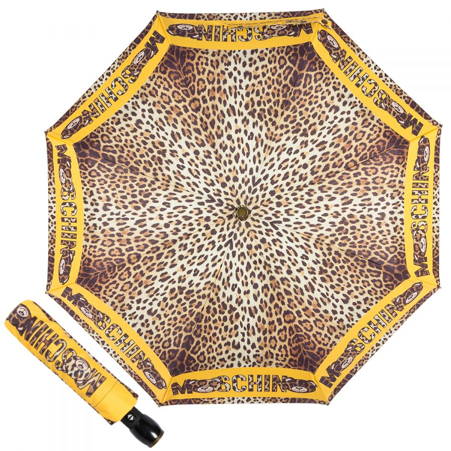 Зонт складной Moschino 8138-OCU Leo Bear Yellow