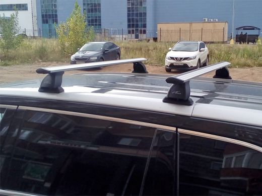 Багажник на крышу Toyota Highlander 2014-..., Lux, крыловидные дуги