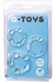 Набор эрекционных колец Toyfa A-toys прозрачный