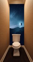 Фотообои в туалет - Квадрат луны магазин Интерьерные наклейки
