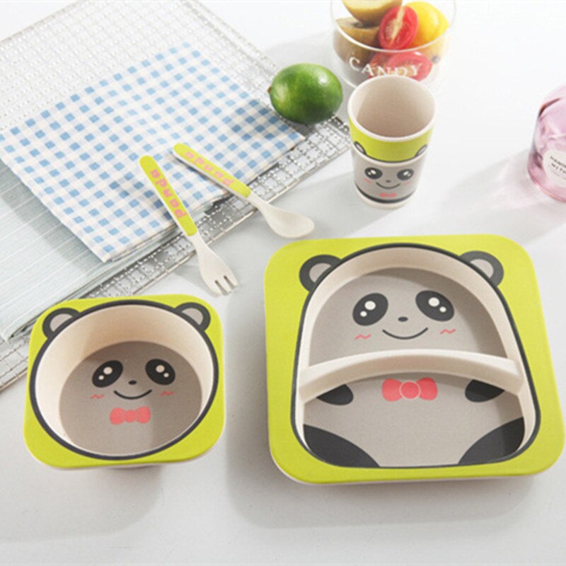 Набор Детской Посуды Из Бамбука Bamboo Ware Kids Set , Панда, 5 Предметов