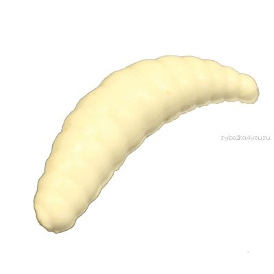 Мягкая приманка Trout Zone Maggot 1,6" 4 см / упаковка 12 шт / цвет: белый / аттракант: сыр