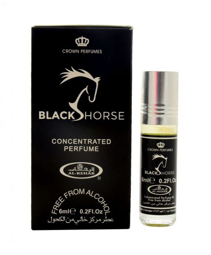 Арабские масляные духи Black Horse | Черная лошадь | 6 мл | Al-Rehab | Унисекс