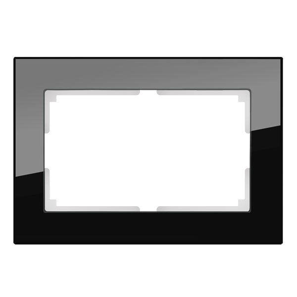 Рамка для двойной розетки Werkel WL01-Frame-01-DBL черная