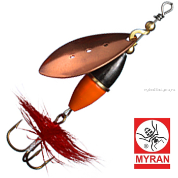 Блесна вертушка Myran Wipp Orange Svart 3гр / цвет: Koppar 6440-03