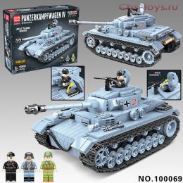 Конструктор QUAN GUAN Танк 100069 716 дет