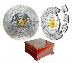12 Апостолов  100 долларов Либерия 2008 1 кг.серебро