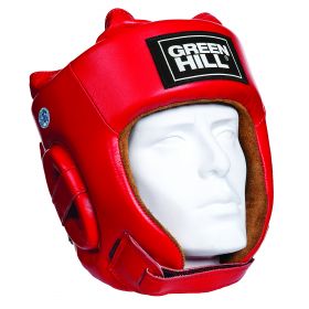 Боксерский шлем Green Hill Five Star одобренный AIBA HGF-4012 Красный
